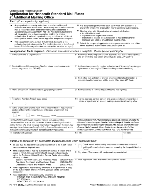 Usps Nonprofit Authorization Number Lookup  Form