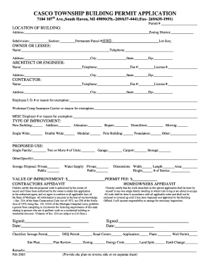 Casco Township Electrical Permit Form