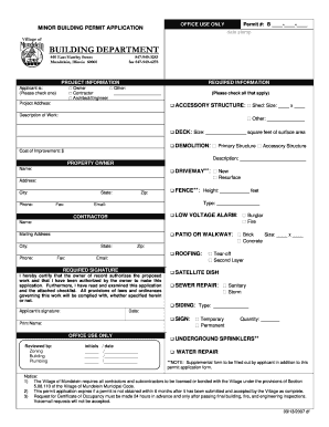 Village of Mundelein Building Department  Form