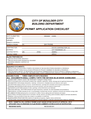 Building Permits Nj PDF Fillable Form