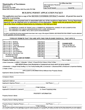 Norristown Building Permits  Form