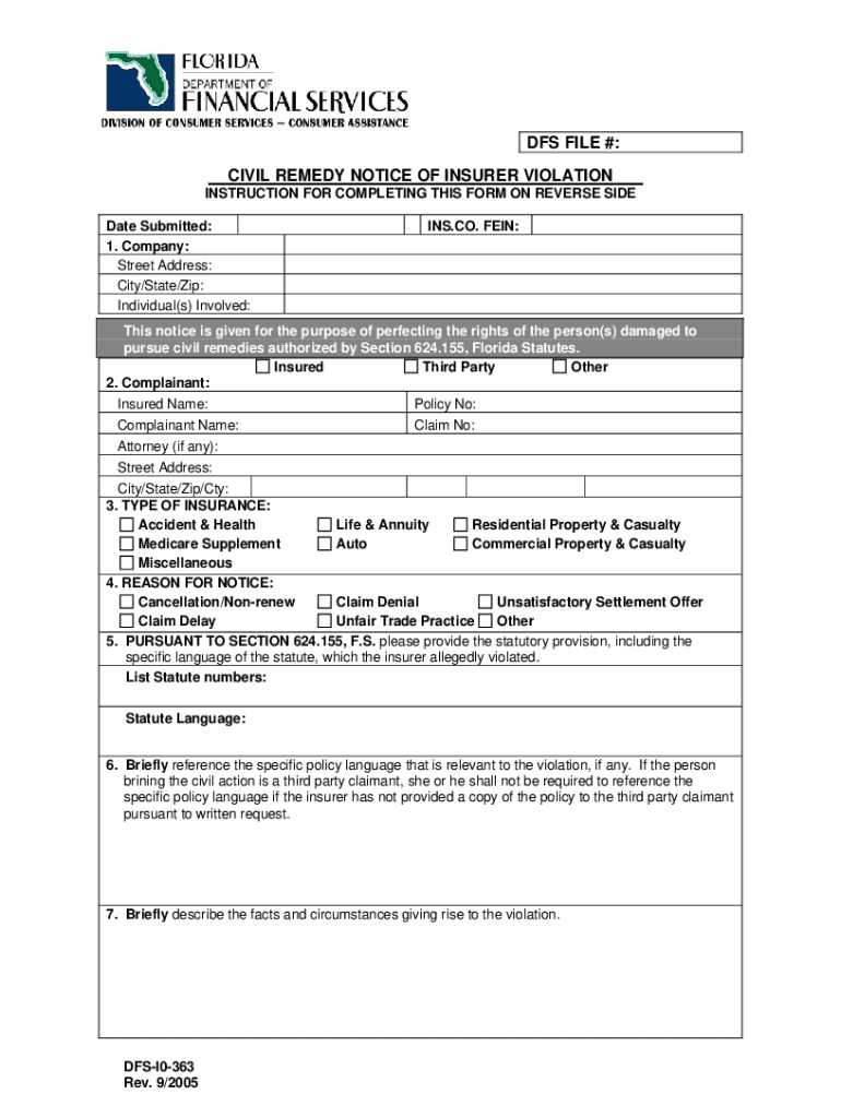  Dfs 363 Form 2005-2024