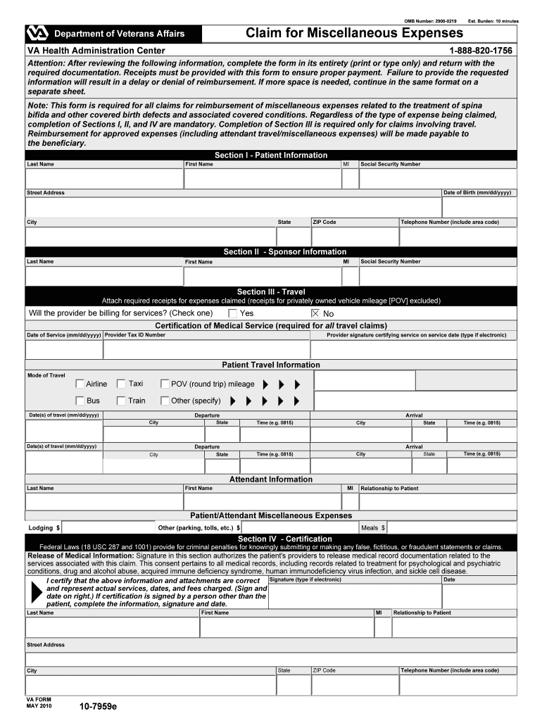 Other Specify  Va  Form