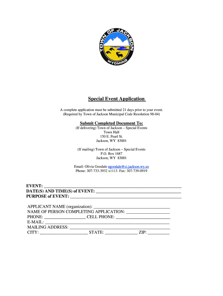 Special Event Application 03 11  Form