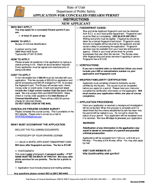  Utah Pistol Permit Renewal 2008-2024