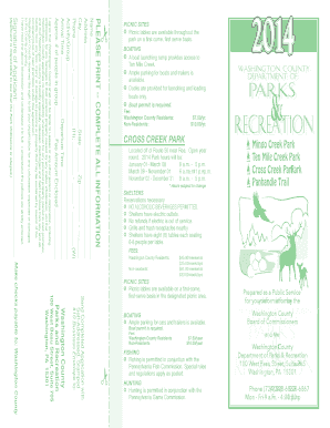 Mingo Park Pavilion Rental  Form