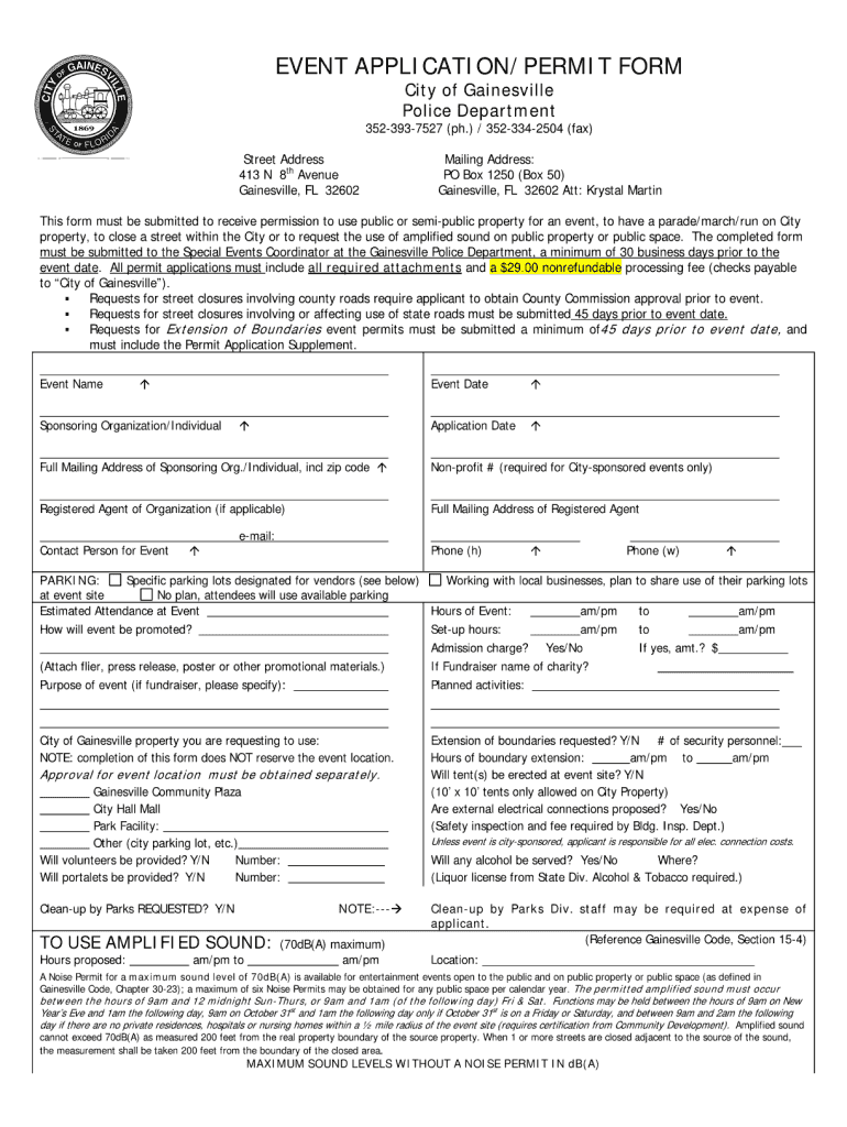 How to Get a Noise Permit  Form