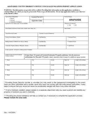  Elbert County Concealed Carry Renewal 2009