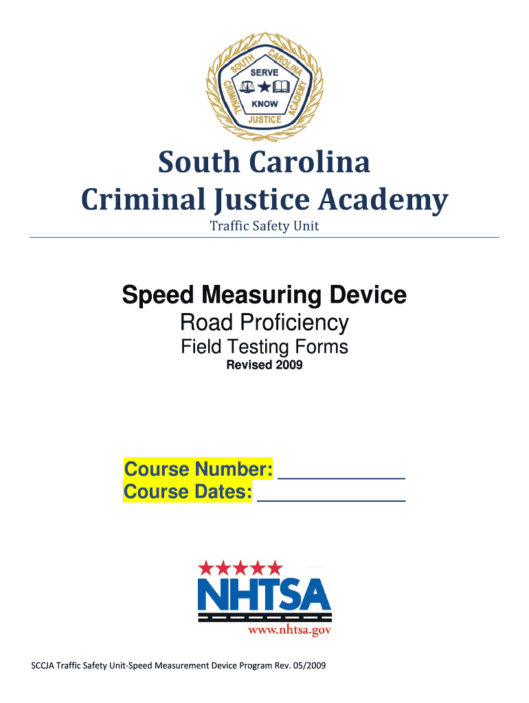 SMD Road Proficiency Test Form  South Carolina Criminal Justice    Sccja Sc