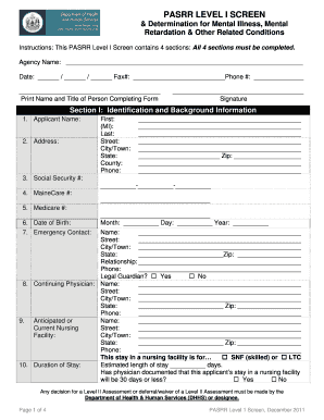 Aps Healthcare Maine  Form