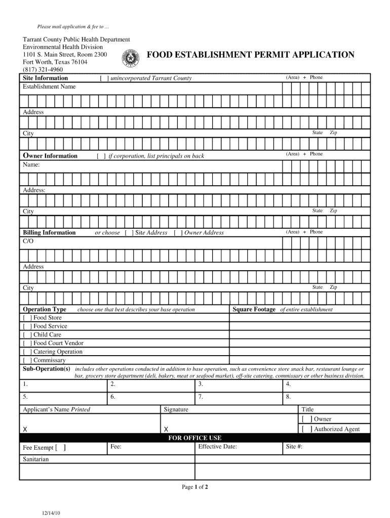 Permit Application 20100817  Form