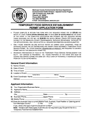 Food Establishment Permit Nyc  Form