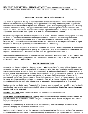 Temporary Food Permit  Form