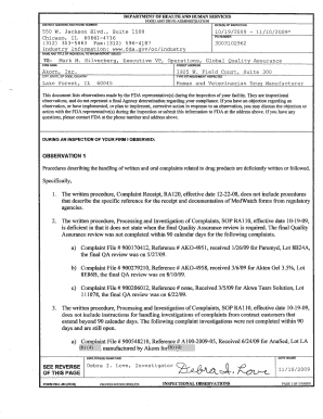Fda Form 483 PDF