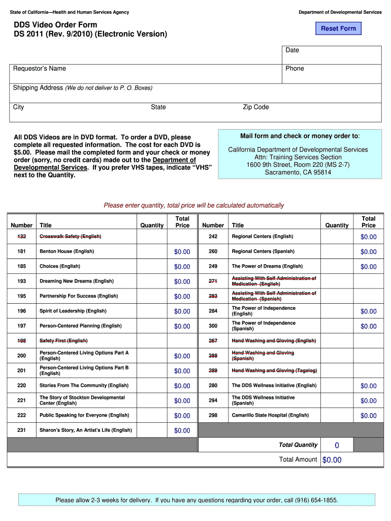 How to Fill in the Dds Form When Ordering