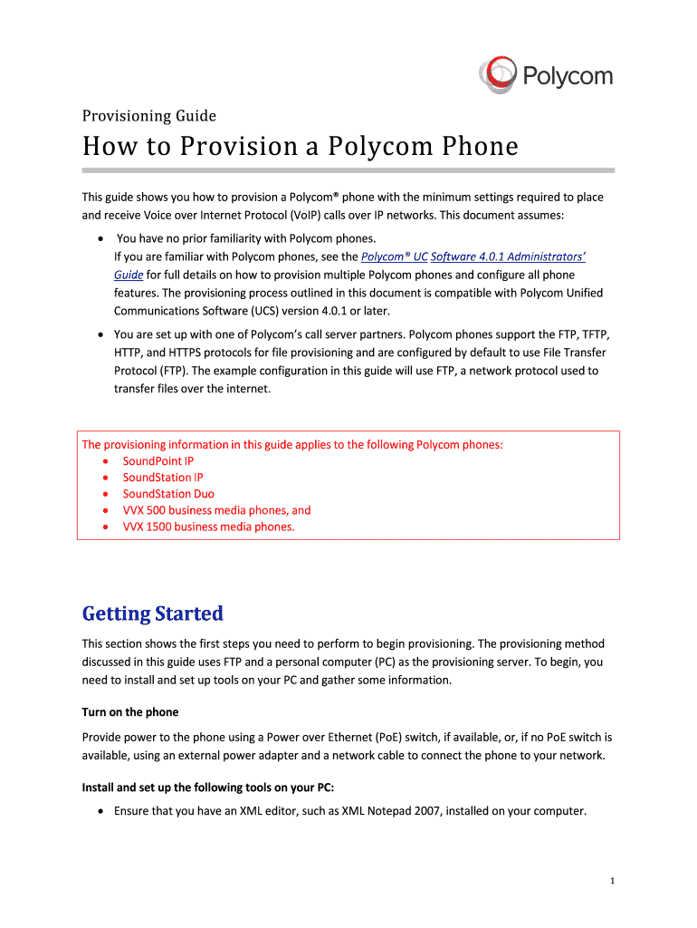 Polycom P009 Form Fill Out And Sign Printable PDF Template SignNow