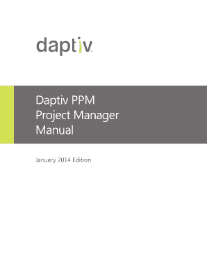 Daptiv PPM Project Manager User Manual  Form