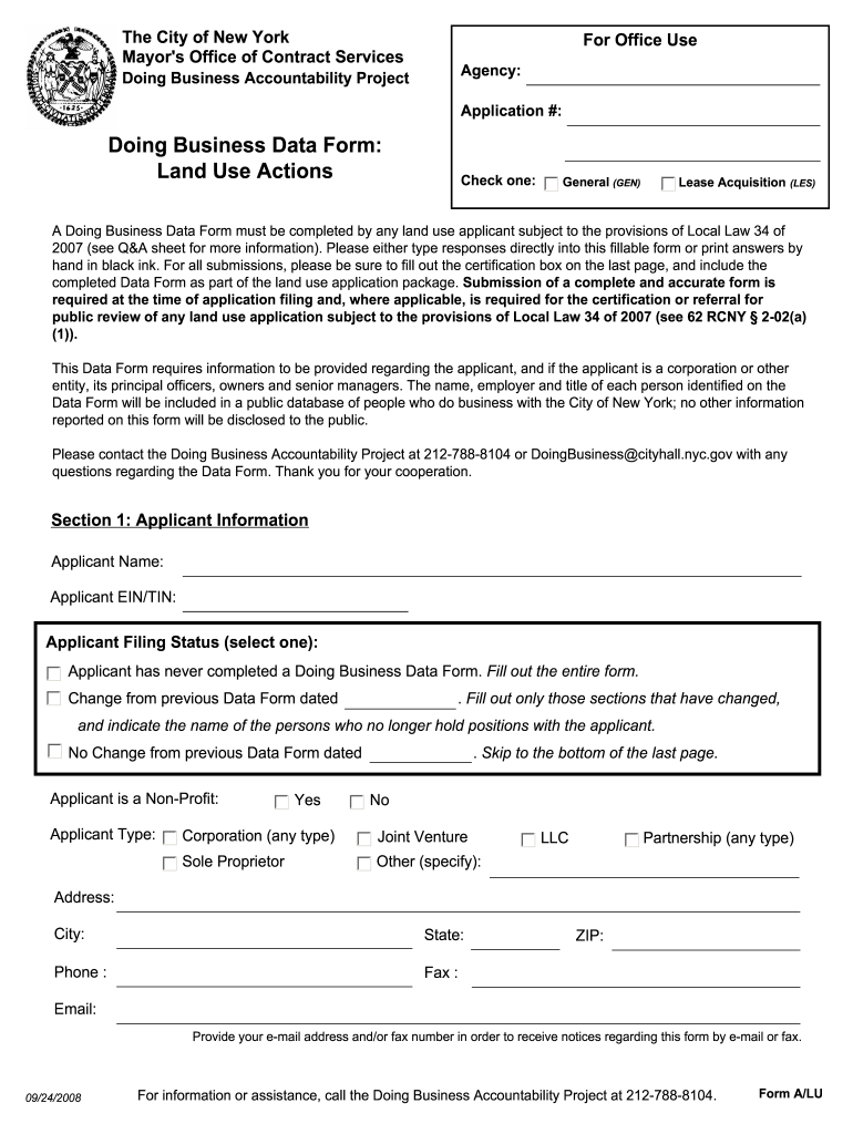  How Do I Fill the Business Data Form 2008-2024