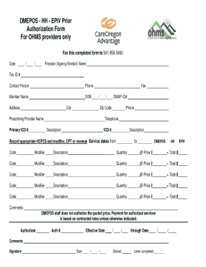 Careoregon Prior Authorization Form