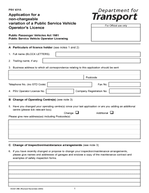 Psv 431a  Form