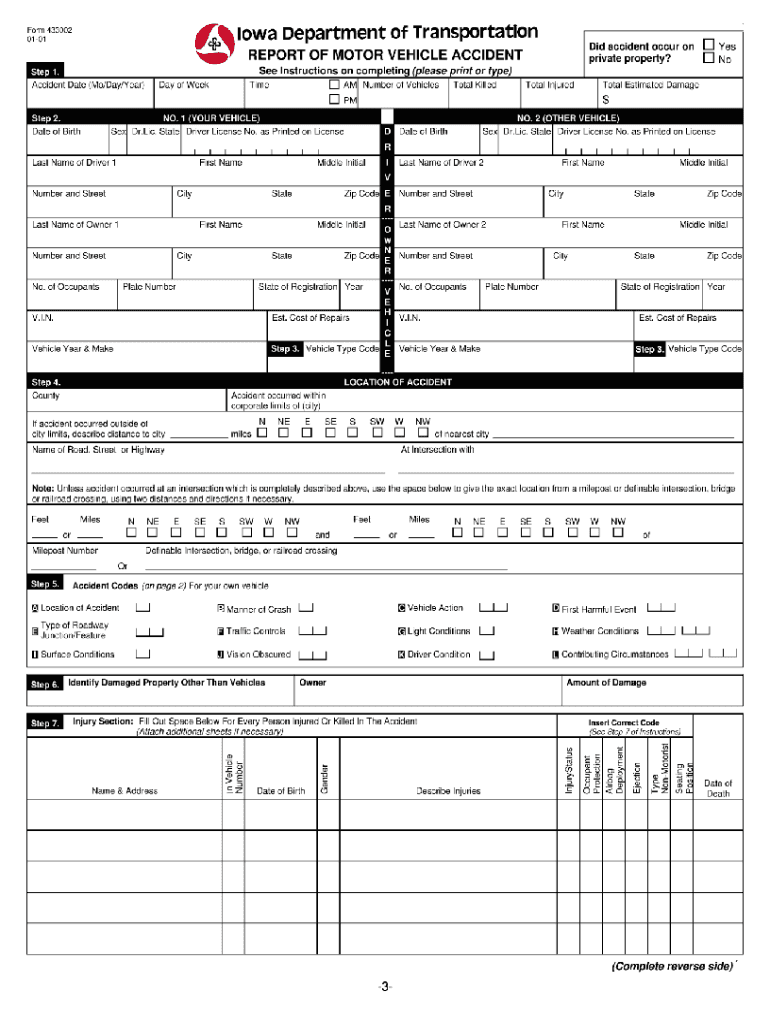  Iowa Accident Report Form 2010