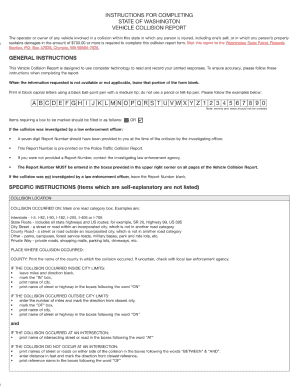 Online Fillable Accident Report Wa State Form