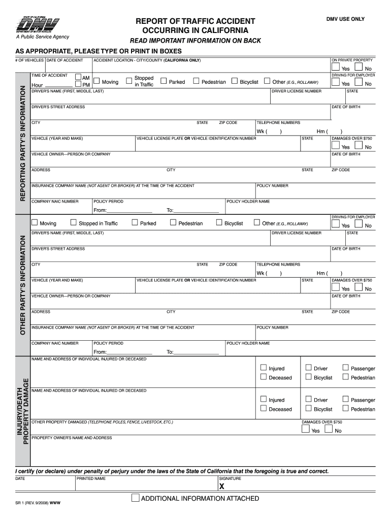  Sr1 Form 2008