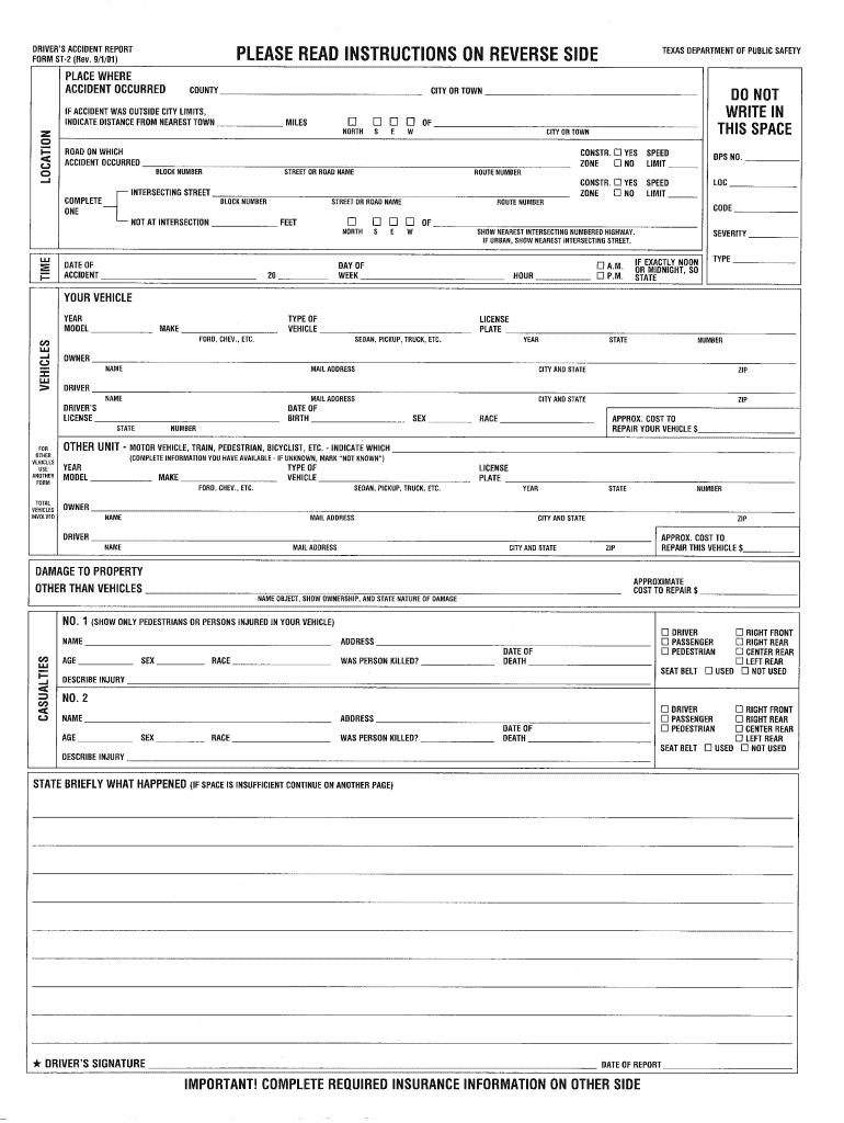  Texas Form St 2001-2024