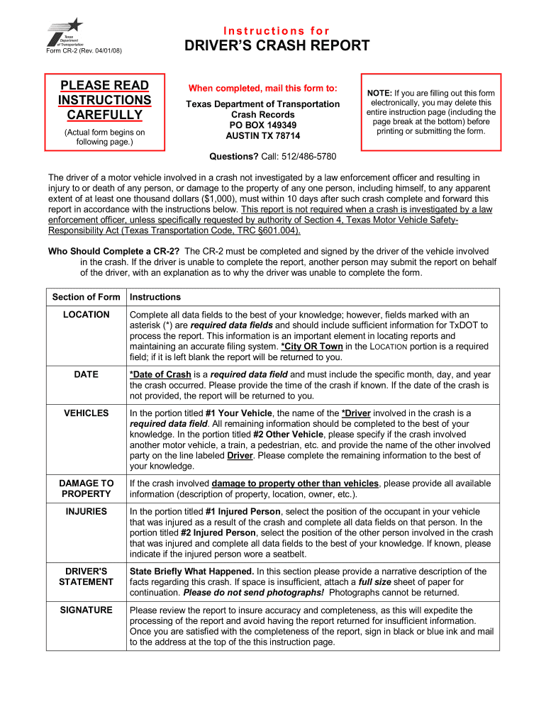  Txdot Cr 2 Form 2015