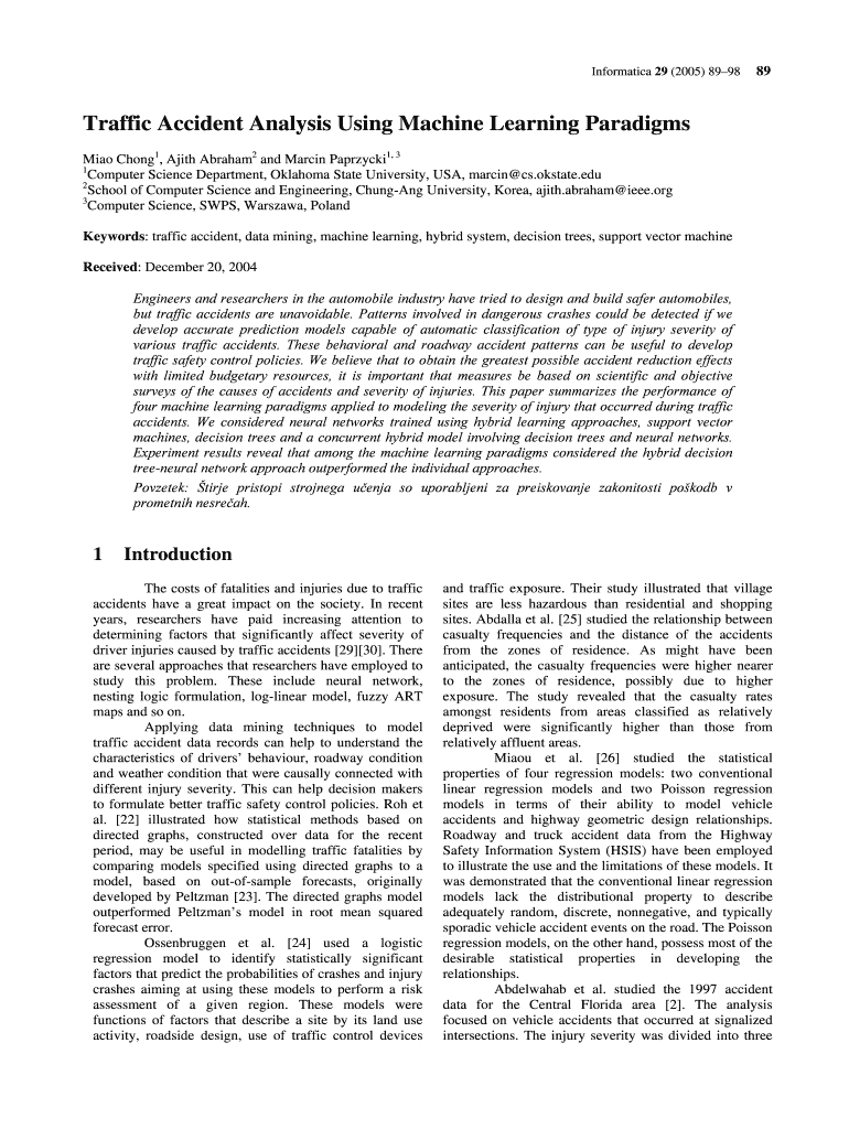 Road Accident Analysis Using Machine Learning  Form