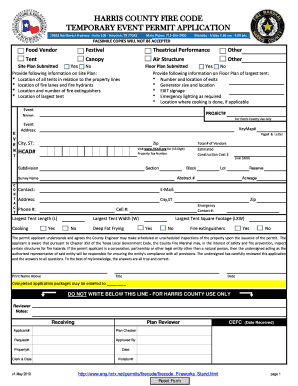 Harris County Special Event Permit  Form