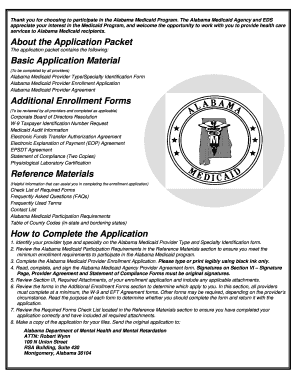 Printable Alabama Medicaid Application  Form
