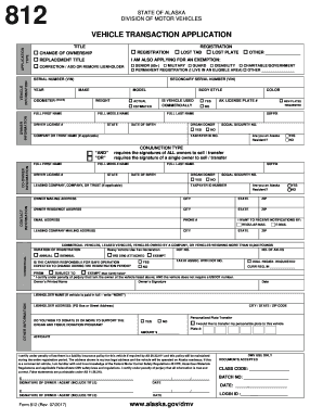  Alaska Auto Titles Form 2018