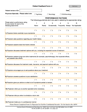 Simple Patient Feedback Form