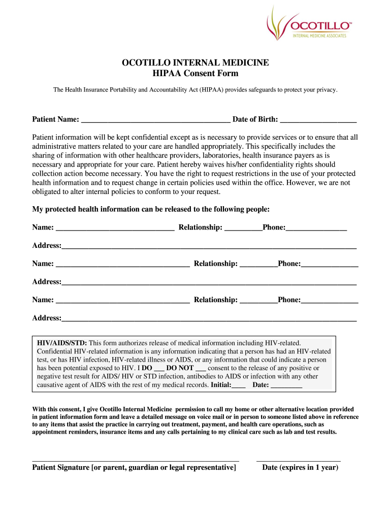 HIPAA Form PDF