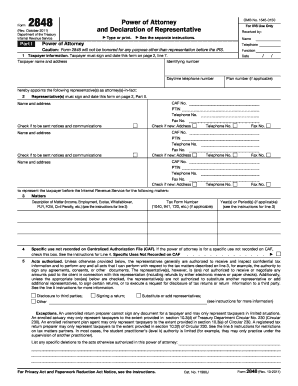 Form 2848 Rev October