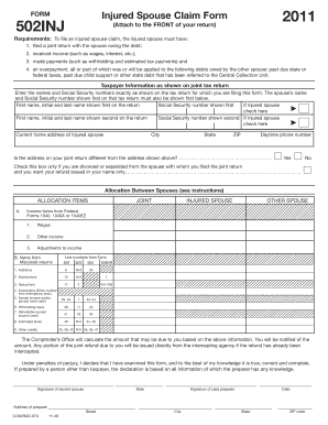 502 Injured Spouse Form
