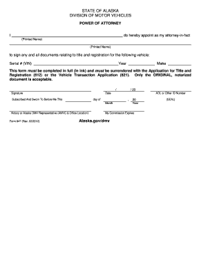 Alaska Dmv  Form