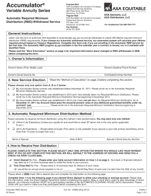 Axa Withdrawal Form