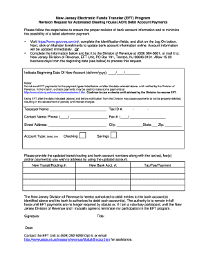 Eft Revision  Form