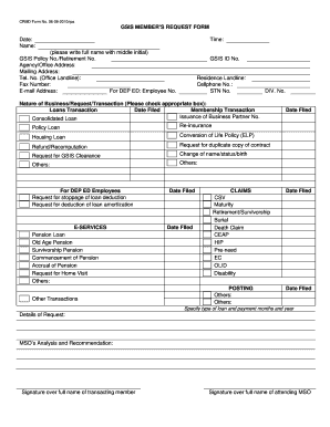 Gsis Membership Form