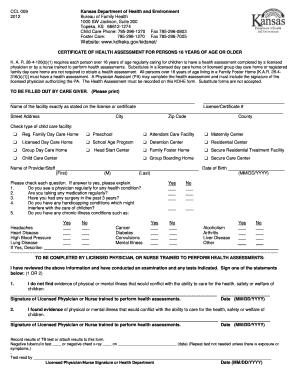 Kansas Ccl 009 Form