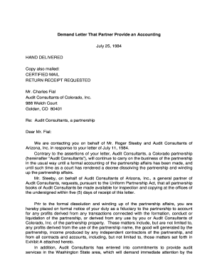 Sample Letter to Trustee Requesting Accounting  Form