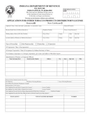 Indiana Otp 901 Renewal Form