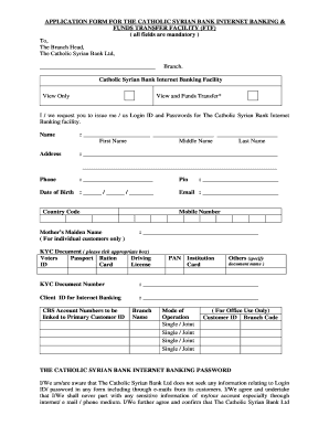 Csbnetbanking Form