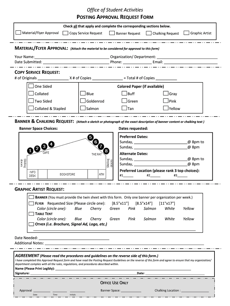 Approval Request Form Version 3  Office of Student Activities & the