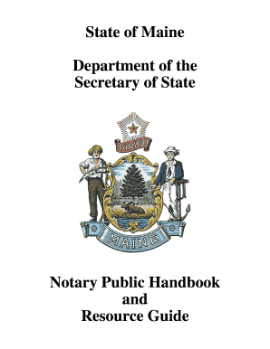 Maine Notary Handbook  Form