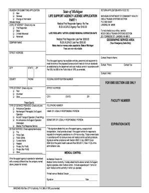 Michigan Ems License Renewal  Form