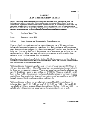 Bank Account Restriction Letter  Form