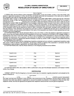  Sba Form 160 Fillable 1985